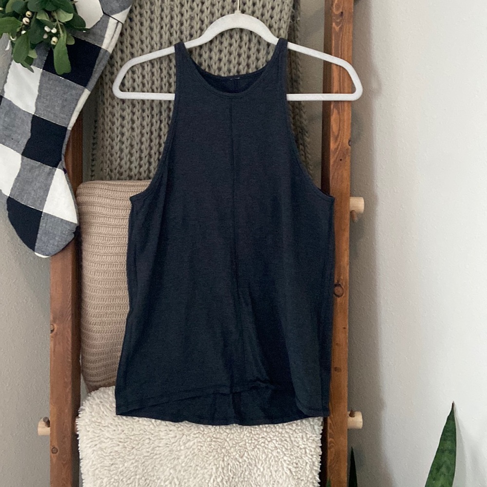 Lululemon Find Your Zen Tank Heathered Black